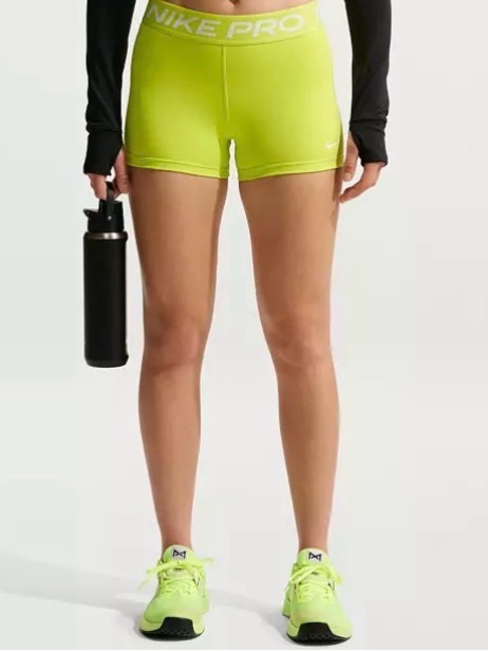 Nike Women’s Neon Yellow-Green 3" Pro Bike Shorts